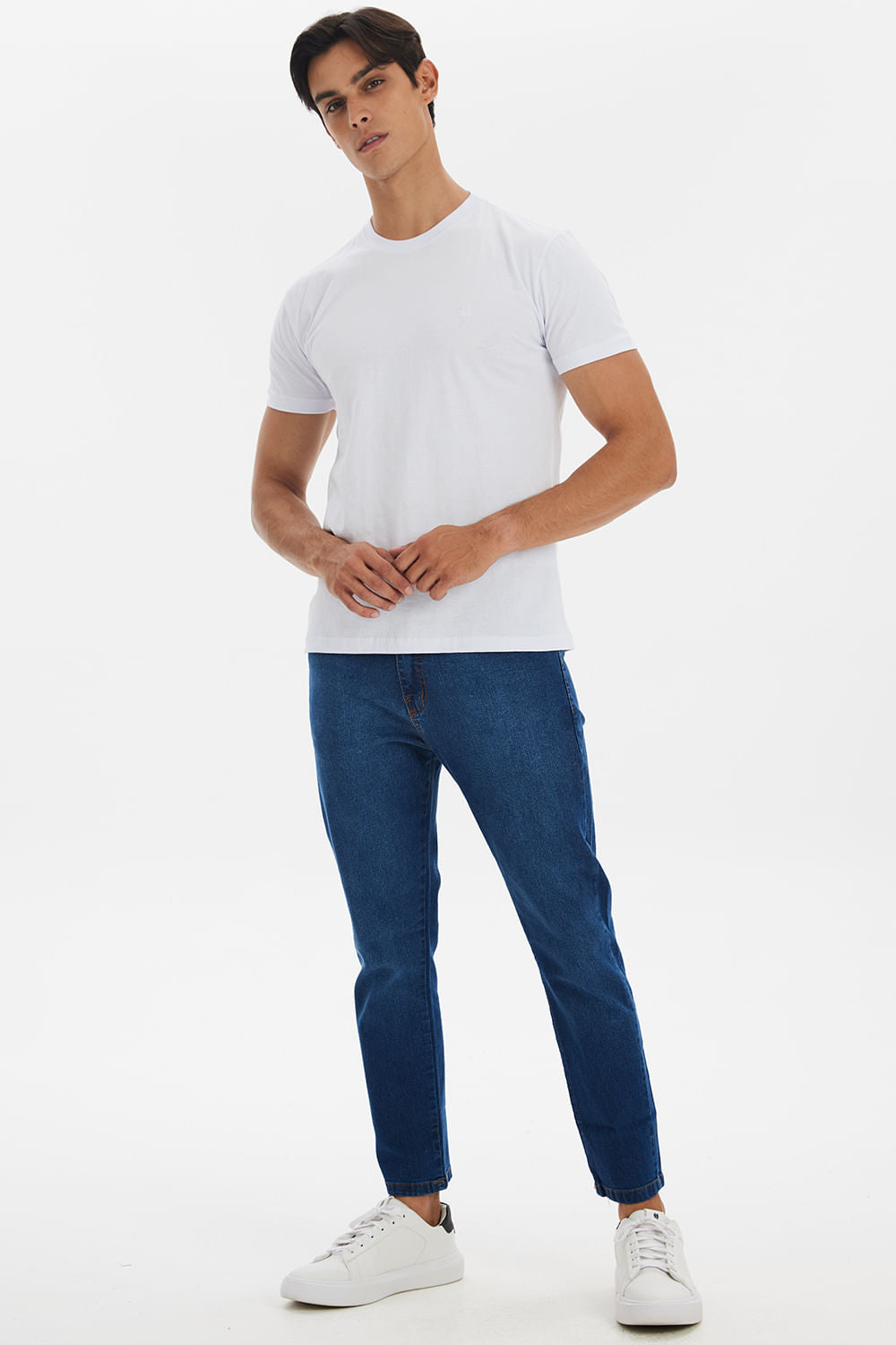 Calça Jeans Masculina Skinny Básica Polo Wear Jeans Médio