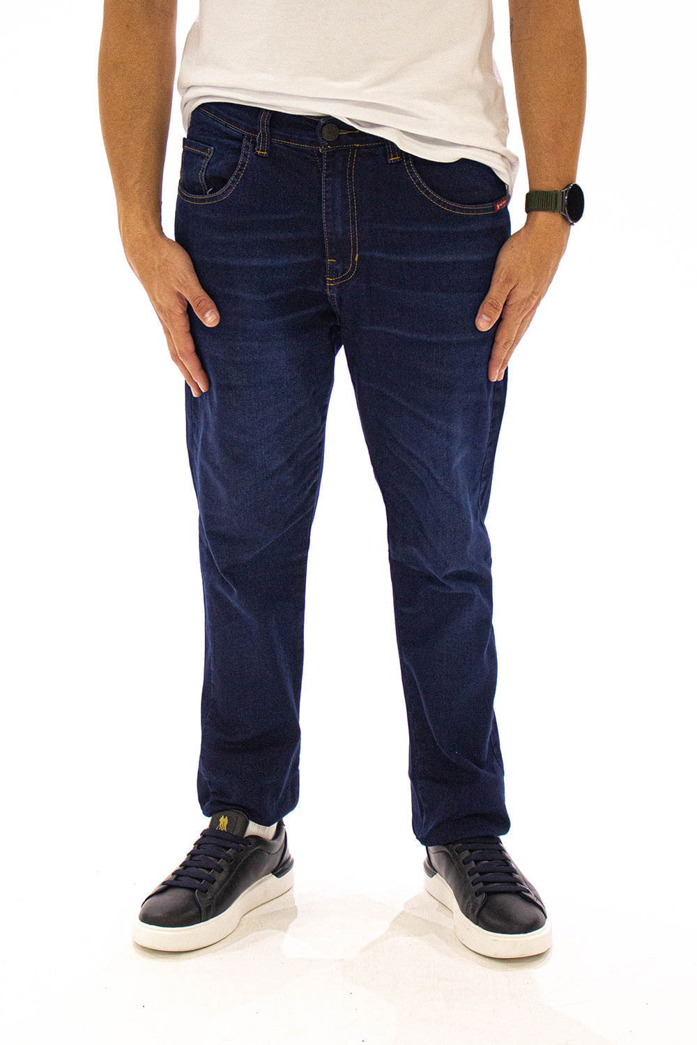 Calça Jeans Masculina Slim Belline Polo Wear Jeans Escuro