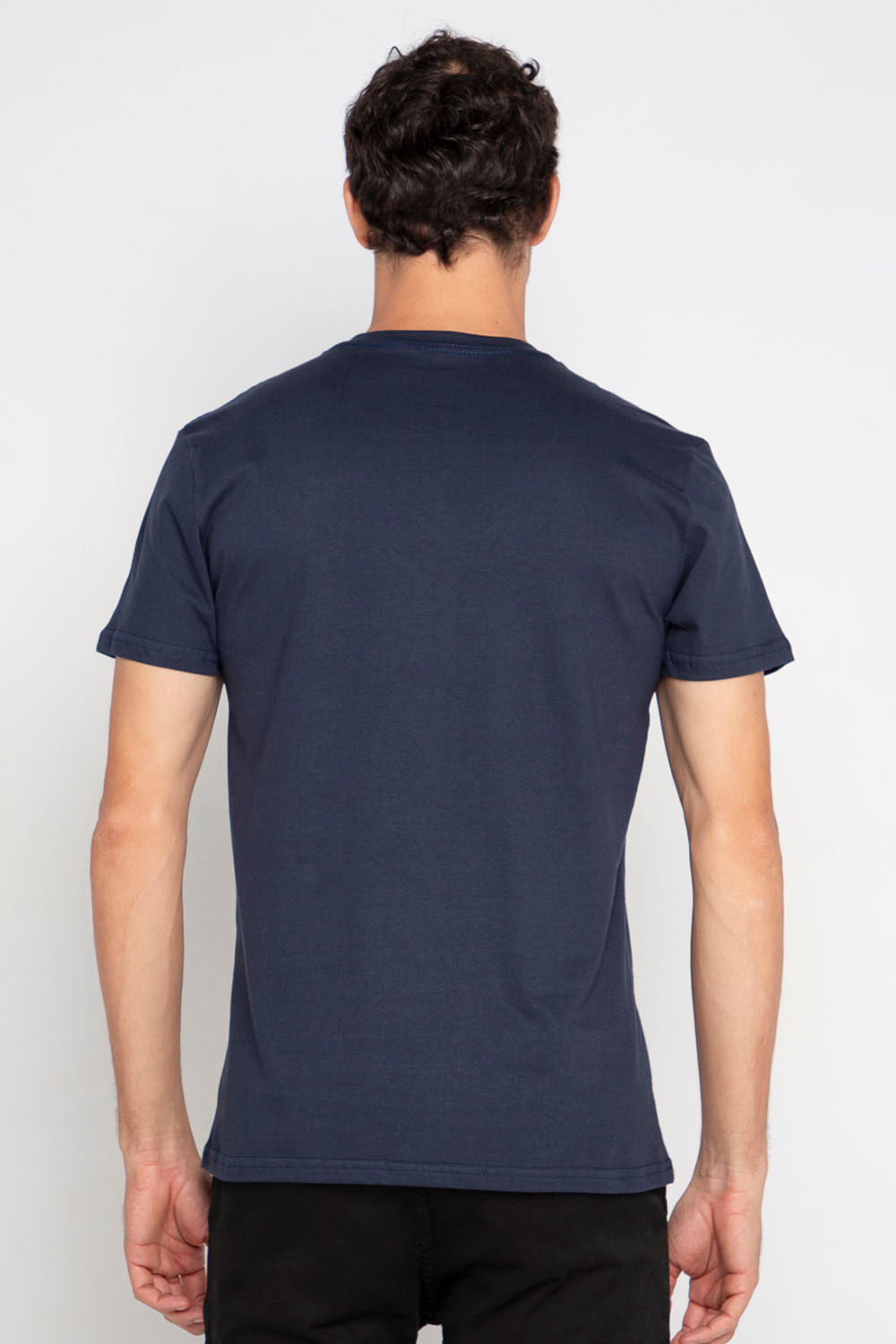 Camiseta Masculina Logo Bordado Polo Wear Azul Escuro