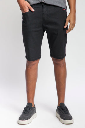 Bermuda Jeans Masculina Básica Polo Wear Preto