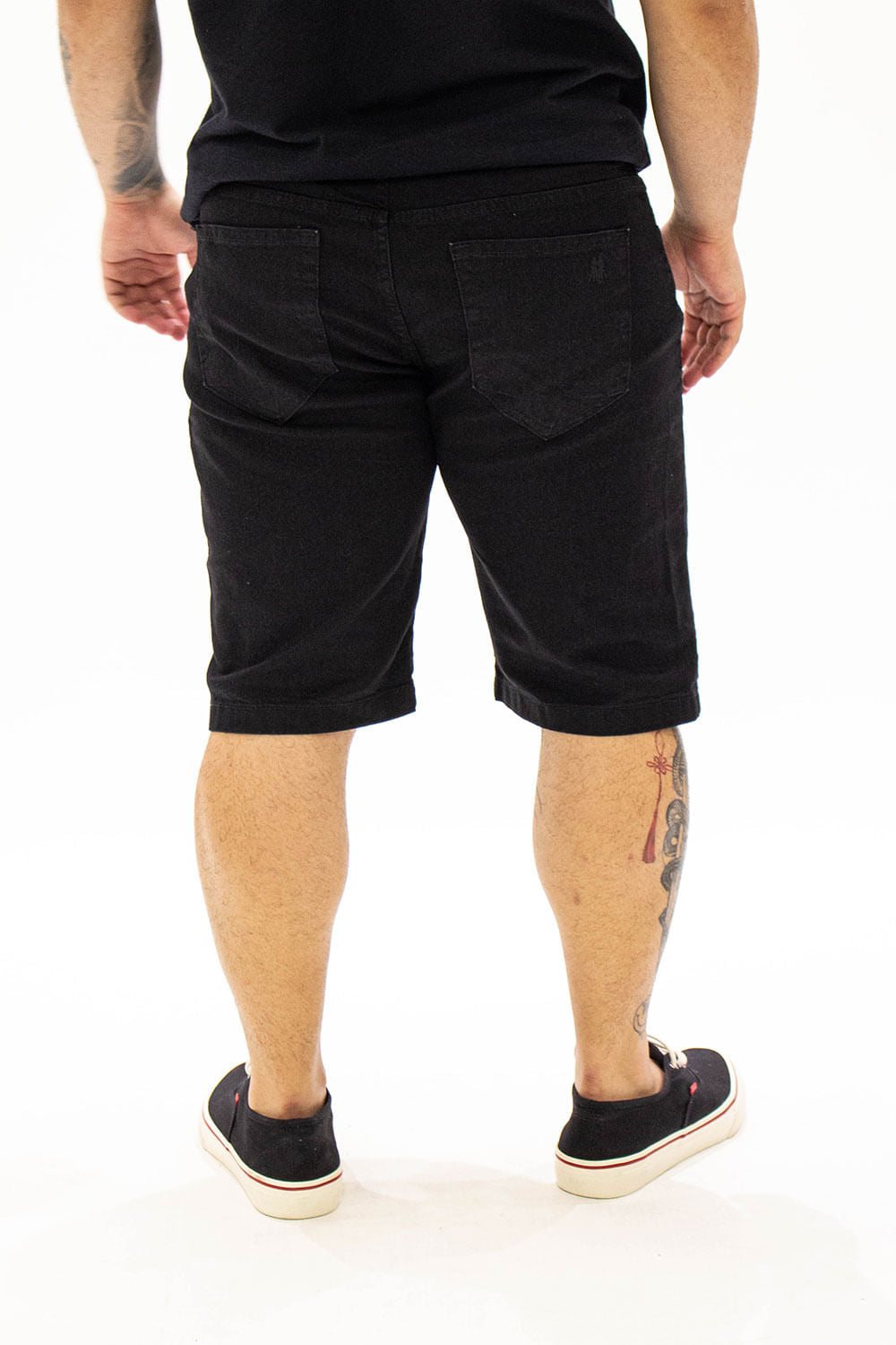 Bermuda Masculina Jeans Regular Belline Polo Wear Preto