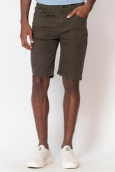 Bermuda Masculina Sarja Slim Angeles Polo Wear Verde Escuro