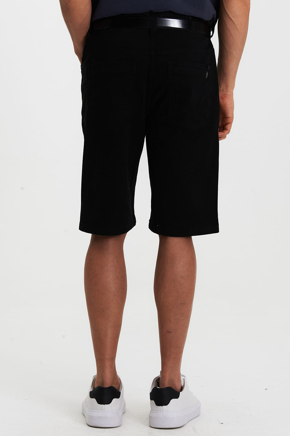Bermuda Sarja Masculina Slim Polo Wear Preto