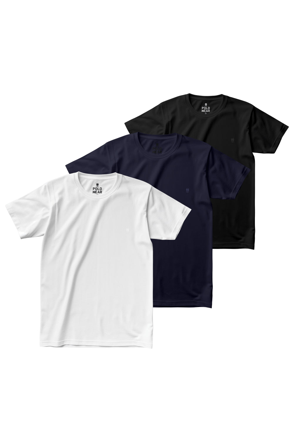 Kit 3 Camisetas Básicas Masculinas Polo Wear Sortido