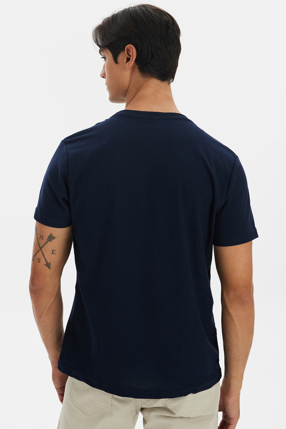 Camiseta Masculina Manga Curta Polo Wear Azul Escuro