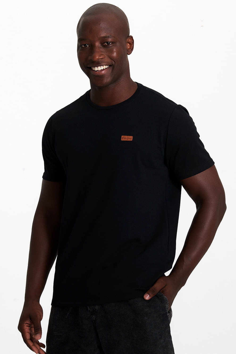 Camiseta Masculina Manga Curta Polo Wear Preto
