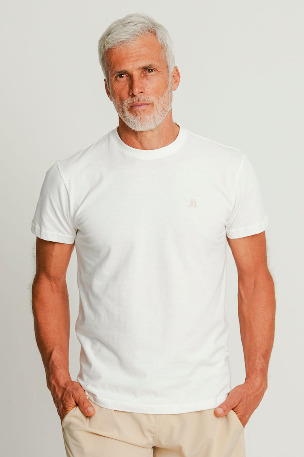 Kit 3 Camisetas Básicas Masculinas Logo Polo Wear Branco