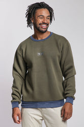 Blusa Moletom Masculina Gola Careca Polo Wear Verde Escuro