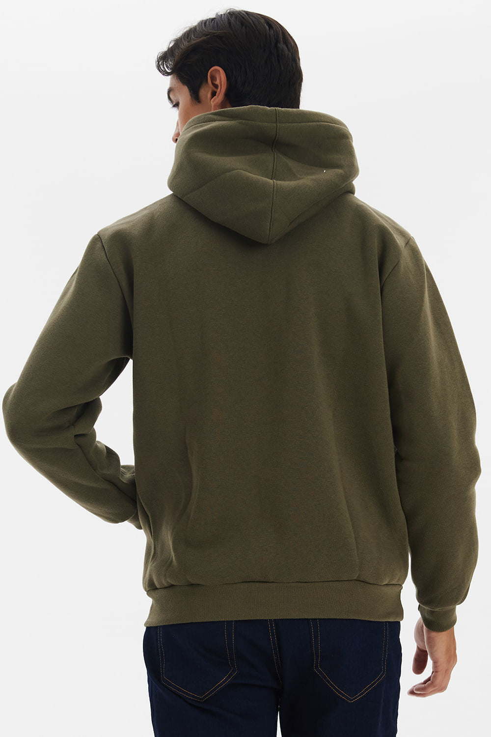 Blusa Moletom Masculina Canguru Logo Polo Wear Verde Escuro