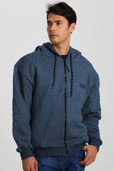 Blusa Moletom Masculina Com Zíper Polo Wear Mescla Escuro