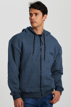 Blusa Moletom Masculina Com Zíper Polo Wear Mescla Escuro