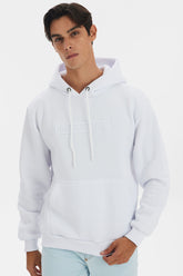 Blusa Moletom Masculina Canguru Fechado Polo Wear Branco