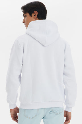Blusa Moletom Masculina Canguru Fechado Polo Wear Branco