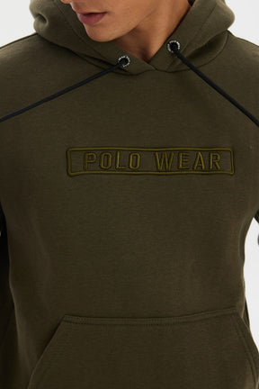 Blusa Moletom Masculina Canguru Fechado Polo Wear Verde Escuro