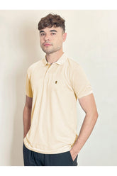 Polo Masculina Piquet Básica Com Botões Polo Wear Bege Claro