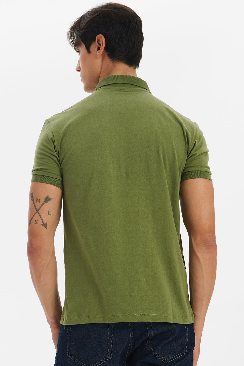 Polo Masculina Meia Malha Polo Wear Verde Escuro