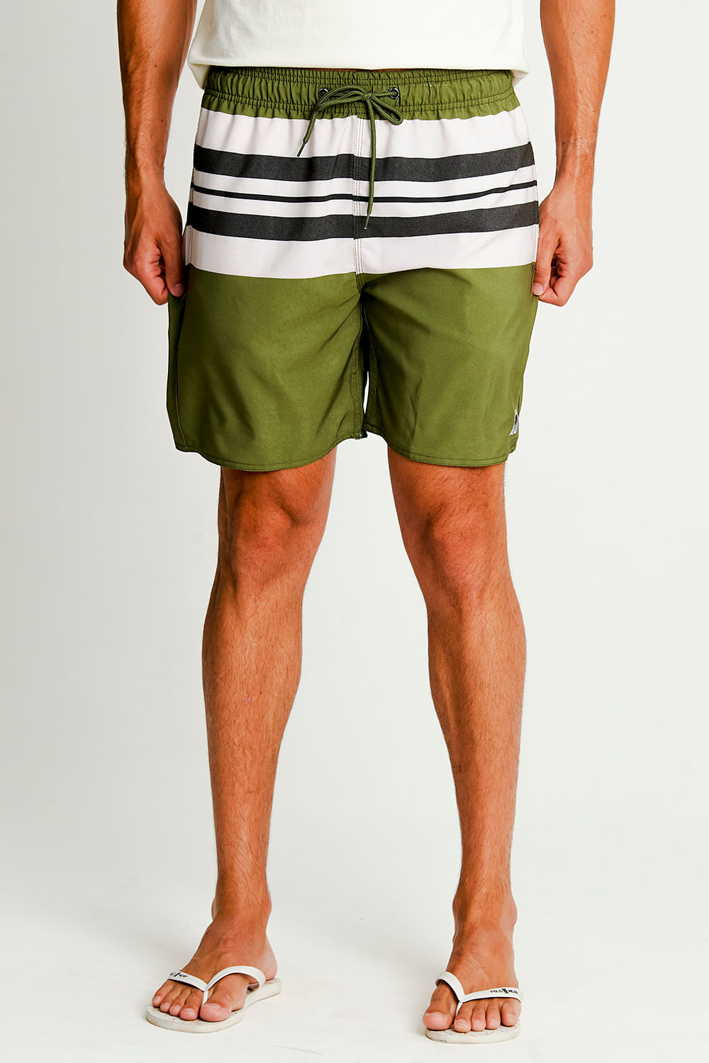 Short Vôlei Masculino Estampado Polo Wear Verde Medio
