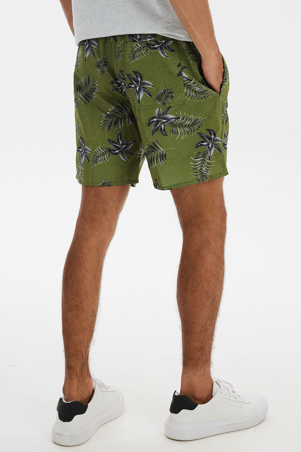 Short Vôlei Masculino Estampado Polo Wear Verde Médio