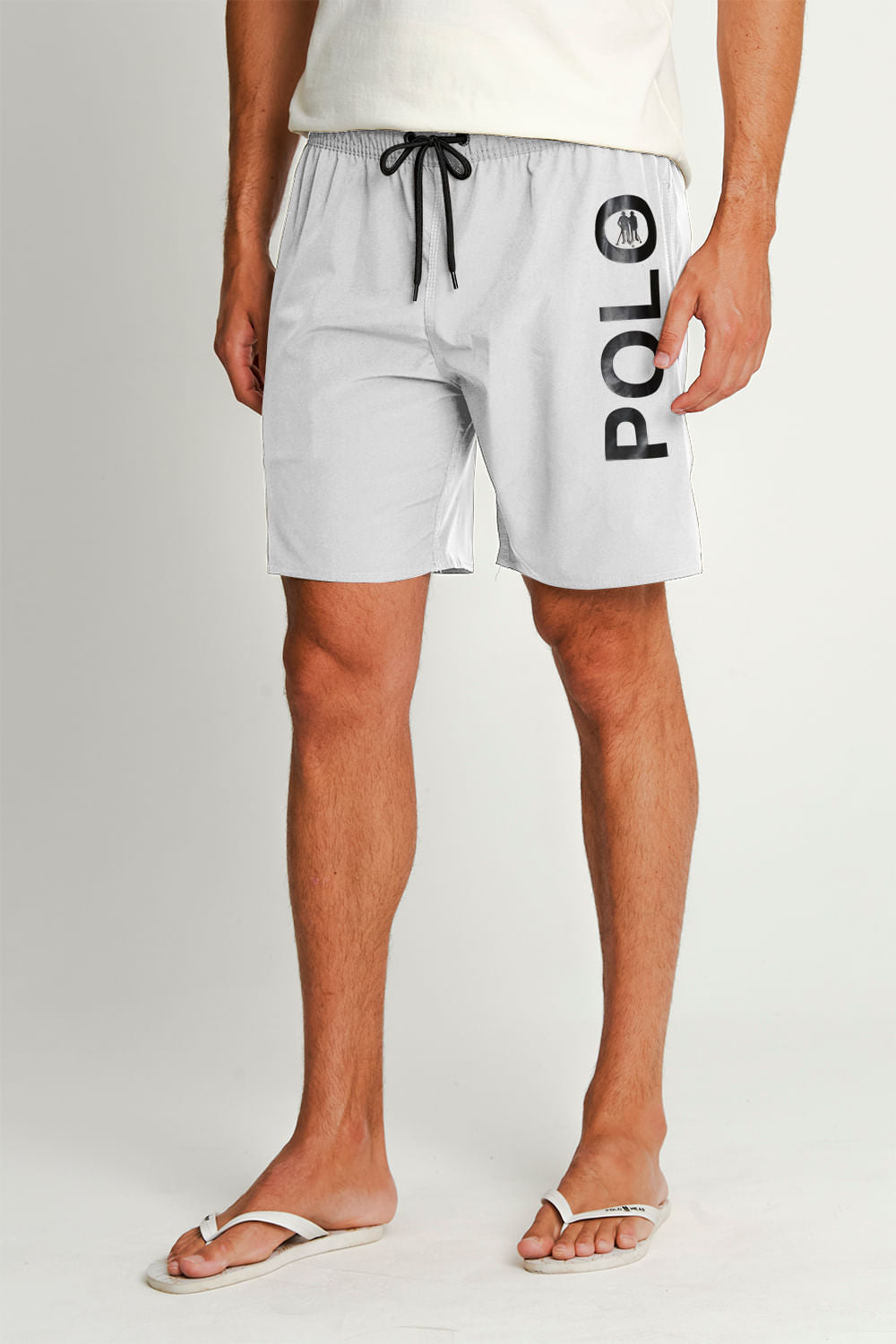 Short Vôlei Masculino Transfer Polo Wear Cinza Medio