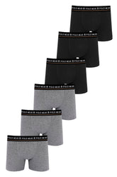 Kit 6 Cuecas Boxer Algodão Lisa Polo Wear Sortido