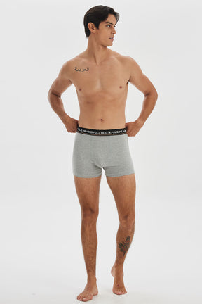 Kit 6 Cuecas Boxer Algodão Lisa Polo Wear Sortido