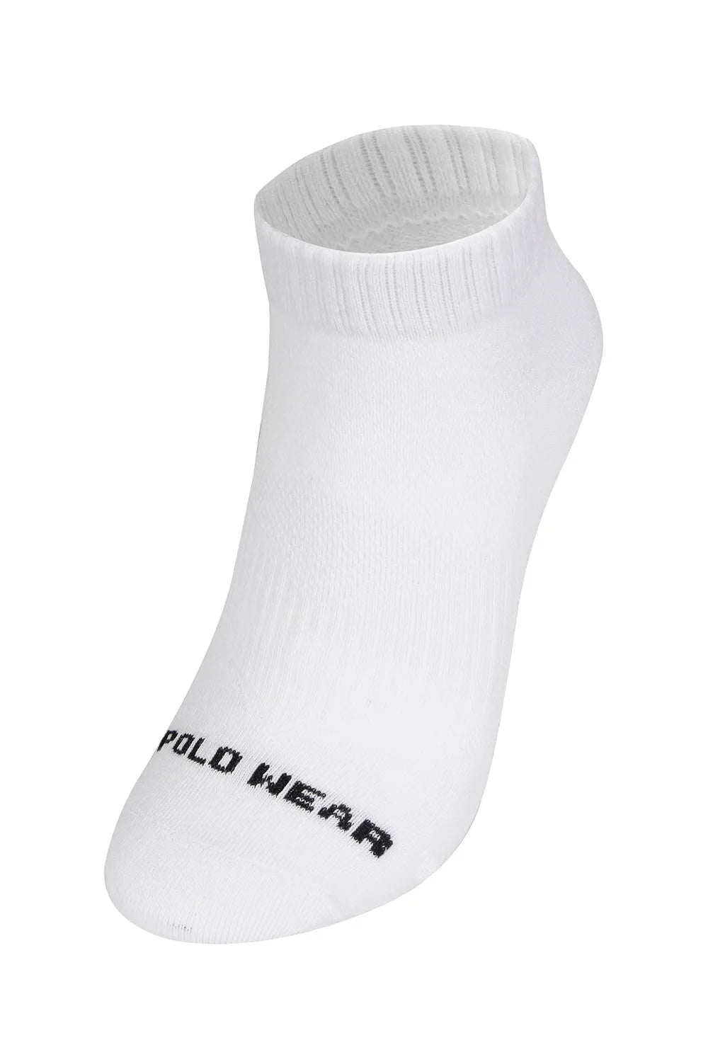 Kit 6 Meias Cano Curto Algodão Polo Wear Branco