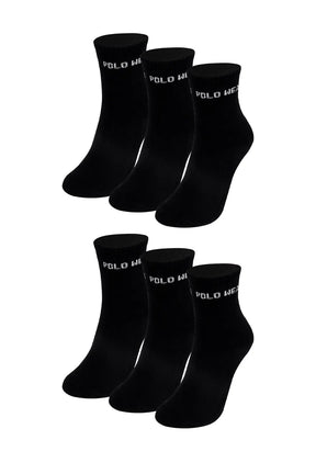 Kit 6 Cuecas Boxer + 6 Pares de Meias - Preto